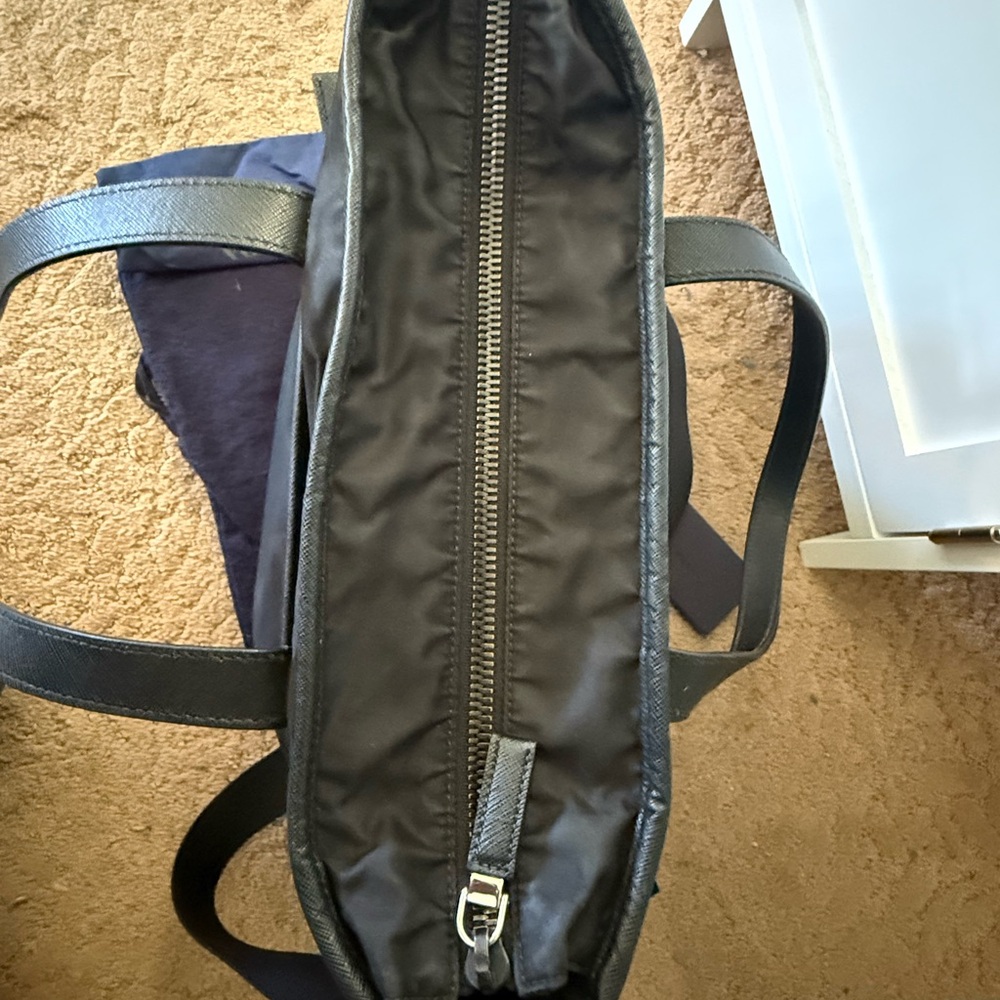 Prada Black Nylon Zipped Shopping Tote Bag - Picture 12 of 13